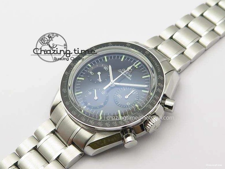 0406 Speedmaster MoonWatch Black Dial On SS Bracelet Seasonal 8228